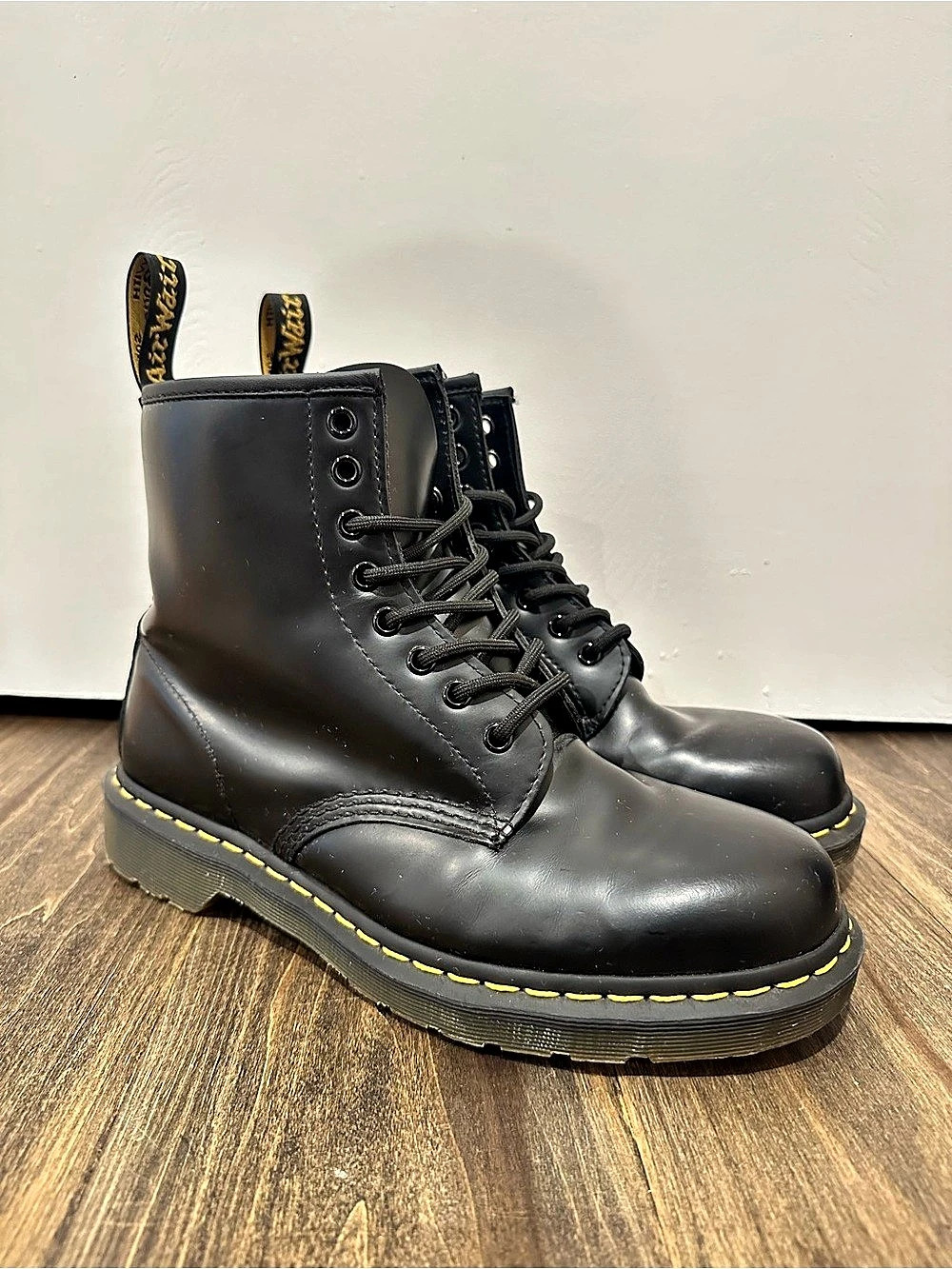 Dr. Martens 1460 Smooth Leather Lace Up Black Boots US 9 Mens Womens 10